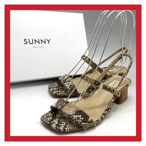 Damen-Sandalen Pellico Sunny Beams maßgefertigt dicker Absatz Leder Python 23 cm - Bild 1 von 10