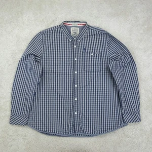 St George By Duffer Shirt Mens XXL Blue White Pattern Smart Casual Cotton - Picture 1 of 13