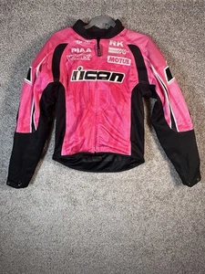 ICON Hooligan 2 Threshold Pink Mesh Motorcycle Jacket SM w/ Armor 2011 - Bild 1 von 16