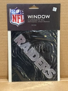 Lizenzierter NFL Vinyl Fensteraufkleber Las Vegas Raiders Logo Chrom - Bild 1 von 4