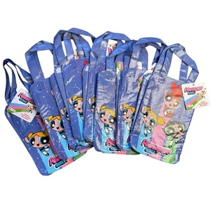 Lot Of 8 NEW WITH TAGS POWERPUFF GIRLS PURPLE Treat Party BAGS 10" X 7” B12 - Picture 1 of 9