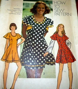 *LOVELY VTG 1970s DRESS Sewing Pattern 16/38 FF - Picture 1 of 2