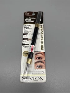 Revlon Eyebrow Pencil & Powder, ColorStay Brow Creator 2-in-1 610 Dark Brown - Picture 1 of 3