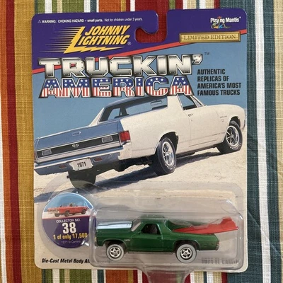 Johnny Lightning Truckin' America 1971 El Camino verde  Foto 1 de 2