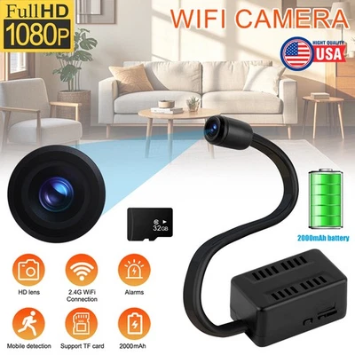 1080P Home Security Camera WiFi Cam APP 7 Hours Motion Detection Bendable Hose - Image 1 of 4