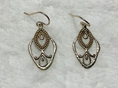 Vintage Estate Retired Silpada Art Deco style sterling silver dangle earrings - Image 1 of 4