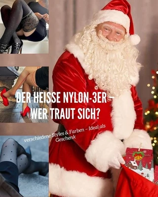 Fiore Nylons 3er Christmas Surprise S–XL Halterlose, Strumpfhose, Strapsstrümpfe - Bild 1 von 4