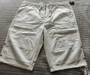 Sean John Mens Cargo Shorts White Size 42 - Picture 1 of 7