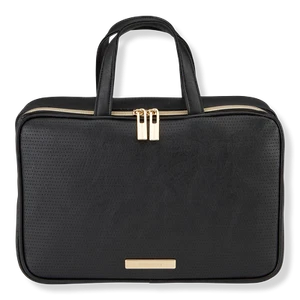 Tartan + Twine Zippered Perforated Deluxe Weekender Makeup Cosmetic Bag, Black - Picture 1 of 6