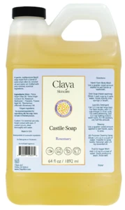 Liquid Castile Soap - Gentle For Sensitive Skin, Made From Organic Oils - Picture 1 of 20