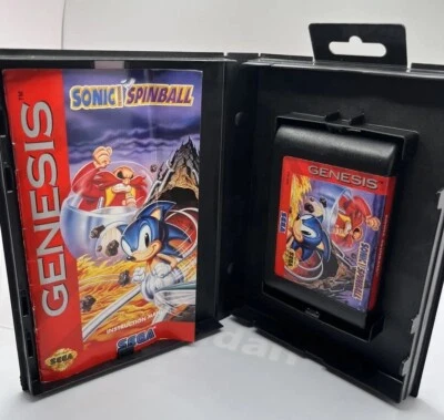 Sonic Spinball (Sega Genesis, 1993) Authentic Complete CIB W/ Manual Tab Box - Image 1 of 3