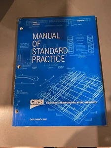 CSRI Concrete Reinforcing Steel Manual of Standard Practice 27th edition 2001 - Picture 1 of 2