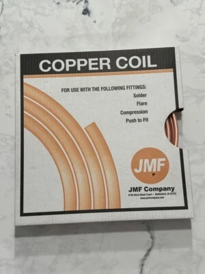 JMF Company 1/4 in. OD X 20 ft. L Copper Type Utility Coil Tubing - Image 1 of 3