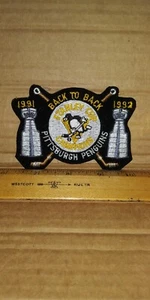 Pittsburgh Penguins Back to Back Stanley Cup Champions Patch - Free Shipping - Picture 1 of 1