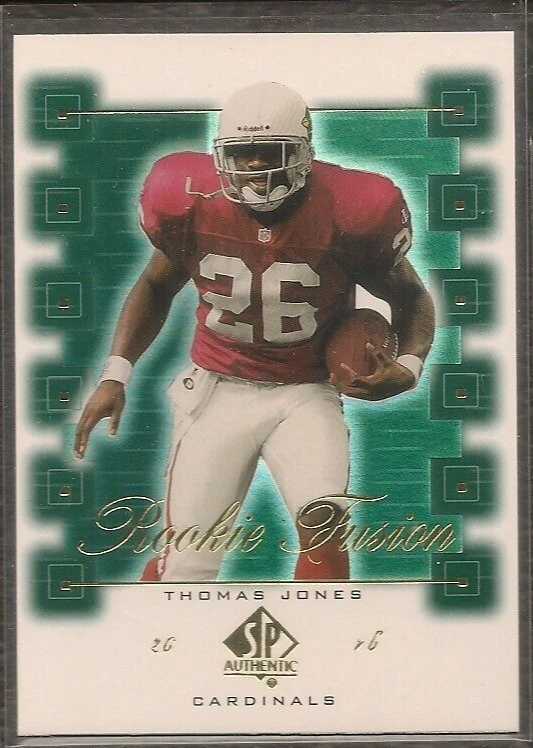 2000 SP Authentic Rookie Fusion  Thomas Jones #RF5 Arizona Cardinals - Image 1 of 1