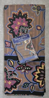 Vintage 1980's YSL Yves Saint Laurent Queen Flat Sheet Pillowcase Pair FREEUSHIP - Image 1 of 4