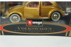 1955 VW Bug Volkswagen Kafer Beetle Burago Die Cast Model 1:18 Gold. - Picture 1 of 9