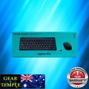 New Logitech MK245 Wireless Keyboard Mouse Combo 2.4Ghz Protable Set Black - Picture 1 of 1