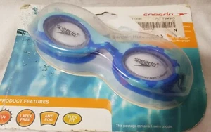 Speedo Glide Print Kids Swim Goggles No Leak Anti Fog Flex Fit ULTRA Blue Camo - Picture 1 of 2