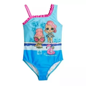 LOL Surprise Girls One Piece Swimsuit Bathing Suit NEW Size 4 L.O.L. - Picture 1 of 2