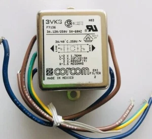 CORCOM - TE CONNECTIVITY 3VK3 Power Line Filter, Chassis,3A 120/250V 50-60HZ - Picture 1 of 4