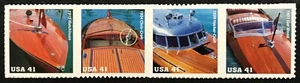 2007 Scott #4160 - 4163 - 41¢ - VINTAGE MAHOGANY SPEEDBOATS - Strip of 4 - MNH - Picture 1 of 1