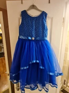 Sunny Girl Blue Party Prom / Party Dress Age 10 - Picture 1 of 4