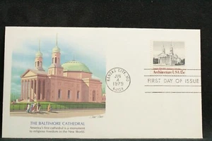 USPS FDC #1780 1979 15c American Architecture Baltimore Cathedral Fleet ST581 - Picture 1 of 3