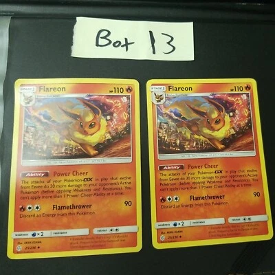 ×2 Flareon Uncommon - 25/236 SM Cosmic Eclipse NM & hp - Image 1 of 4