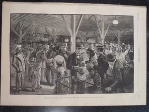 Iron Pier Coney Island Last Boat New York Harper’s Weekly Print 1882 - Picture 1 of 1