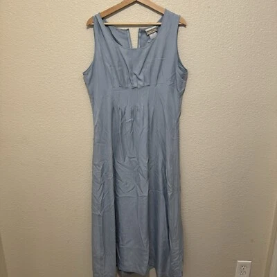 COLDWATER CREEK women’s SLEEVELESS SILK Long DRESS Pleated - Image 1 of 4