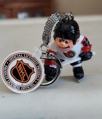 NHL Ottawa Senators White Jersey Lil Brat Keychain/Keyring Hockey OOP 1986 JFS - Image 1 of 3