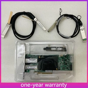 HP NC552SFP 10Gb 2-port Ethernet Server Adapter 614203-B21 614506-001 2* 1M SFP+ - Picture 1 of 3