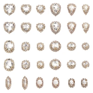 60 piezas botones de costura sobre estrás 5 formas eslabones de joyería accesorios de espalda plana - Imagen 1 de 7