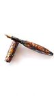 BPT Pen No 451 TM Omega Fountain Pen. Molten Metal Design. Gun Metal Trim