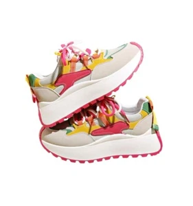 Womens Chunky Sneakers, Platform, Stylish Colorblock Design, VogueNotion - Picture 1 of 28