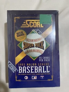 1993 SCORE BASEBALL BOX-FACTORY-SEALED-POSSIBLE JETER Super Pack 35/pack Not 16! - Picture 1 of 3