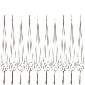 Plant Hanger 10 Pieces Hanging Planter Flower Pot Plant Holder Basket Jute Ro... - Picture 1 of 7