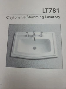 TOTO LT781#01 Clayton Single-Hole Self-Rimming Traditional Lavatory-25"x18.25" - Picture 1 of 13