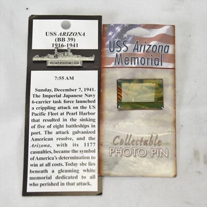Pearl Harbor Hawaii USS Arizona Memorial Souvenir Revers Hut Weste Pin - Bild 1 von 8