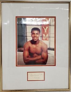 Muhammad Ali  Hand Signed Autograph Certified Authentic With Picture And Frame