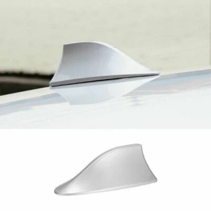 Silver Shark Fin Car Roof Antenna Radio FM/AM Signal Aerial Accessories NEW - Picture 1 of 11