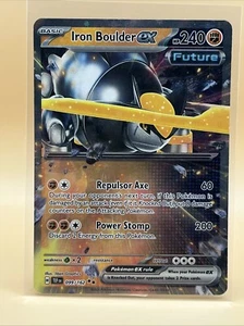 Pokémon TCG Iron Boulder ex Scarlet & Violet-Temporal Forces 099/162 Holo Double - Picture 1 of 2