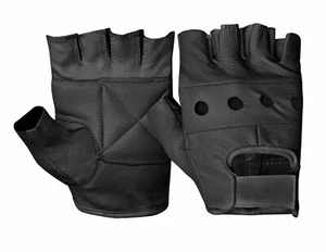 Black Knuckle Hole Half Finger Bus Limo Chauffeur Driving Gloves | HIGH QUALITY - Picture 1 of 5
