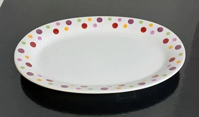 Pampered Chef DOTS Oval Platter Simple Additions Serving Dish - Image 1 of 4