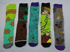Mens Scooby-Doo! Mystery Machine Shaggy Crew Socks 5-Pair Pack Size 8-12 