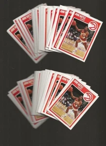 1989-90 FLEER JOHN BATTLE ATLANTA HAWKS #1 LOT OF 65 CARDS NRMT-MT - Picture 1 of 1