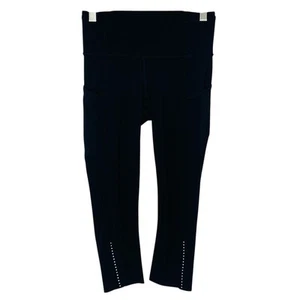 Lululemon Fast Free Crop II *Nulux 19" blu navy taglia 4 - Foto 1 di 4