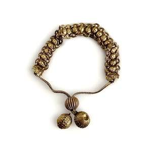 Pulsera antigua ajustable de latón de 4-1/4 pulgadas a 10 pulgadas - Imagen 1 de 9