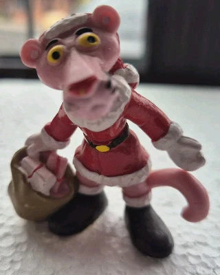 PINK PANTHER Santa Claus Christmas Figure Rare UNITED ARTISTS by BULLY 1983 - Image 1 of 4